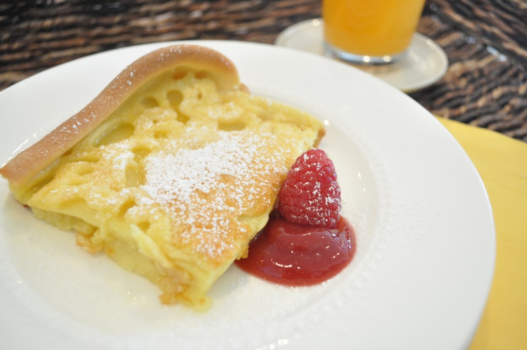 Fruit and Powdered sugar make it look fancy