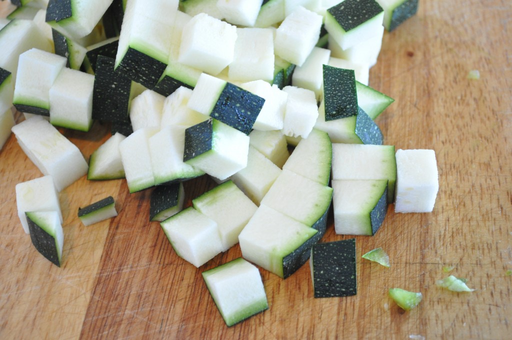 Cubed Zucchini