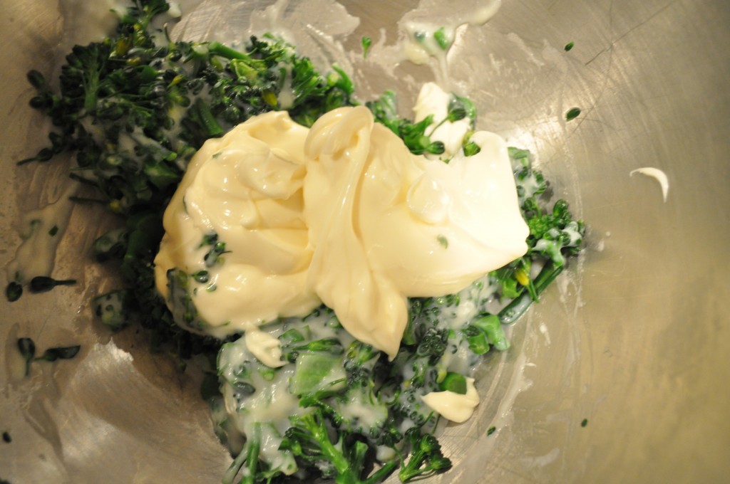 Broccoli Souffle - Add the mayonnaise