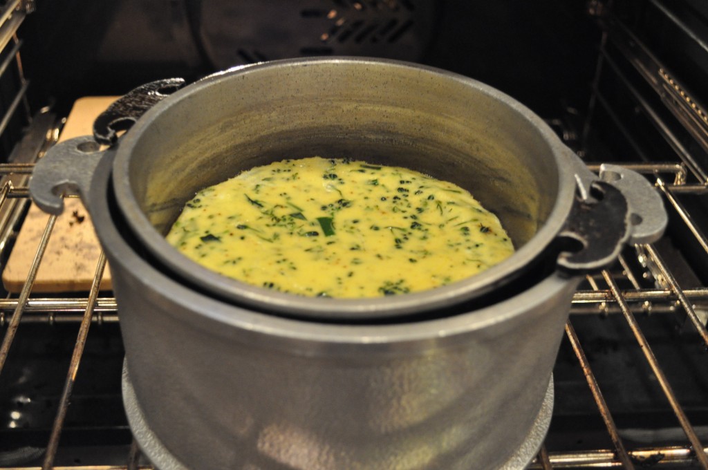 Broccoli Souffle - Hot water bath