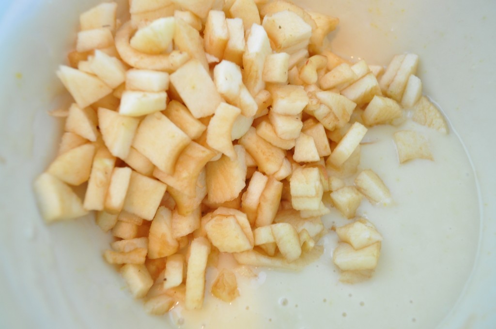 Sour Cream Apple Pie - Chopped Apples